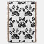 Tribal Tattoo Dog Paw Print Pattern Decke (Vorderseite Vertikal)