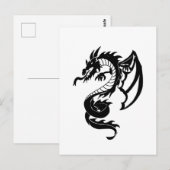 Tribal Tattoo Dragon Postkarte (Vorne/Hinten)