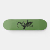 Tribal Tattoo Gecko Green Skateboard (Horizontal)