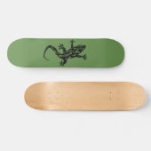 Tribal Tattoo Gecko Green Skateboard (Horizontal)