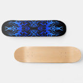 Tribal Tattoo Heart Arteria blau schwarz Skateboard (Horizontal)