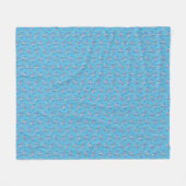Tribal Tattoo Manatees Ocean Blue Fleecedecke (Vorderseite (Horizontal))