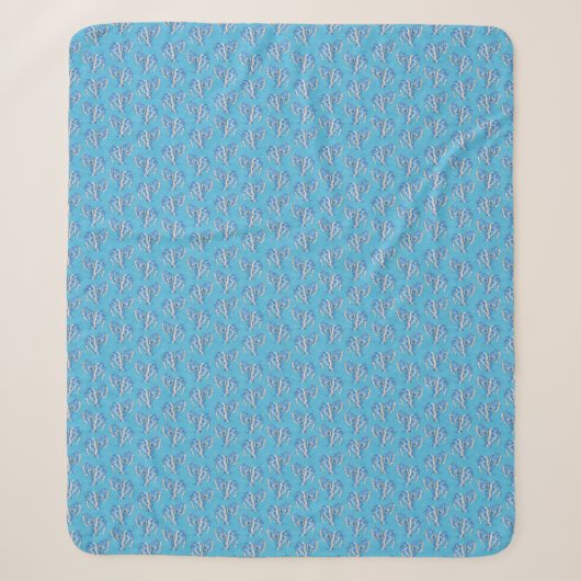 Tribal Tattoo Manatees Ocean Blue Sherpadecke (Vorderseite)