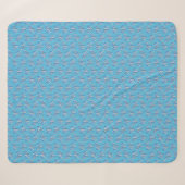 Tribal Tattoo Manatees Ocean Blue Sherpadecke (Vorderseite (Horizontal))