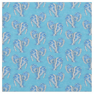 Tribal Tattoo Manatees Ocean Blue Stoff