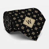 Tribal Tattoo Monogram Krawatte (Gerollt)