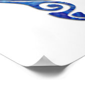 Tribal Tattoo Porpoise Duo Poster (Ecke)