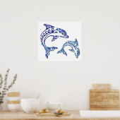 Tribal Tattoo Porpoise Duo Poster (Küche)