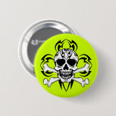 Tribal Tattoo Skull Button (Vorne & Hinten)