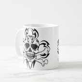 Tribal Tattoo Skull Kaffeetasse (Vorderseite Links)