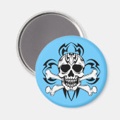 Tribal Tattoo Skull Magnet (Vorderseite/Rückseite)