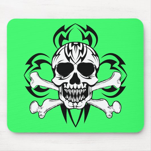 Tribal Tattoo Skull Mousepad (Vorne)