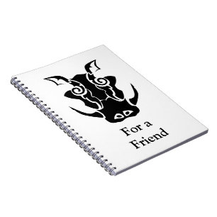 Tribal Tattoo Style Boar Head Notizblock