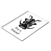 Tribal Tattoo Style Boar Head Notizblock (Linke Seite)
