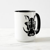 Tribal Tattoo Style Boar Head Tasse (VorderseiteRechts)