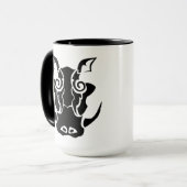 Tribal Tattoo Style Boar Head Tasse (Vorderseite Links)