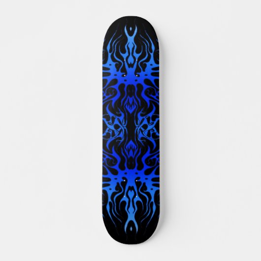 Tribal Tattoo Valentine Heart - Blau Skateboard (Vorne)