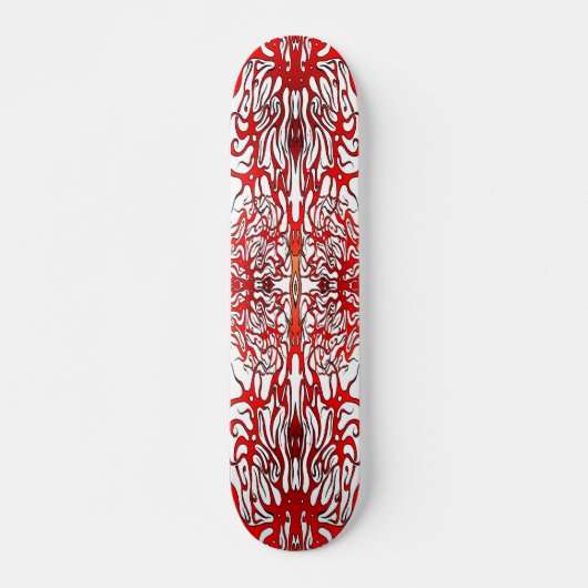 Tribal Tattoo Valentine Herz - rot Skateboard (Vorne)