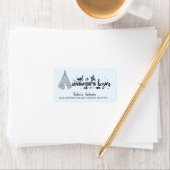 Tribal Teepee Adventure Baby Shooting Address Labe Adressaufkleber (Insitu)