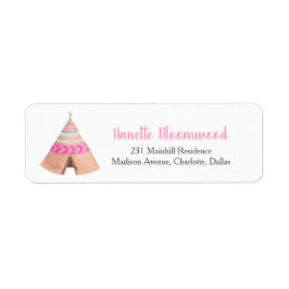 Tribal Teepee Pink Baby Dusche