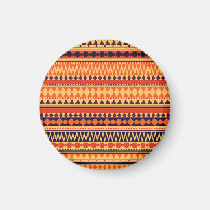 Tribal-Textur: Vintage-Streifenmuster. Magnet