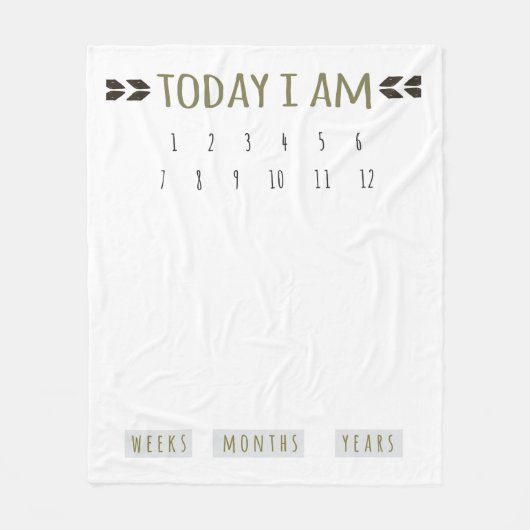 Tribal Theme Milestone Blanket Fleecedecke (Vorderseite)