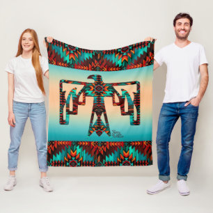 Tribal Thunderbird Fleece Blanket