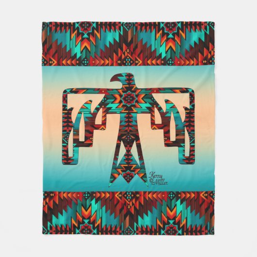Tribal Thunderbird Fleece Blanket (Vorderseite)