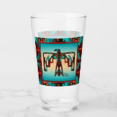 Tribal Thunderbird Glass Cup Glas (Vorderseite)