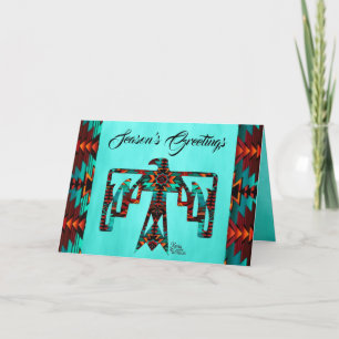 Tribal Thunderbird Holiday Card Feiertagskarte