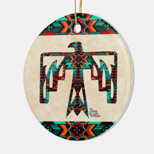 Tribal Thunderbird Keramik Ornament (Links)