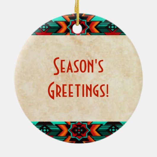 Tribal Thunderbird Keramik Ornament (Hinten)