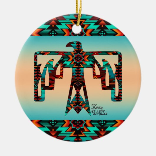 Tribal Thunderbird Keramik Ornament (Vorne)
