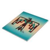 Tribal Thunderbird Keramik Tile Fliese (Seite)