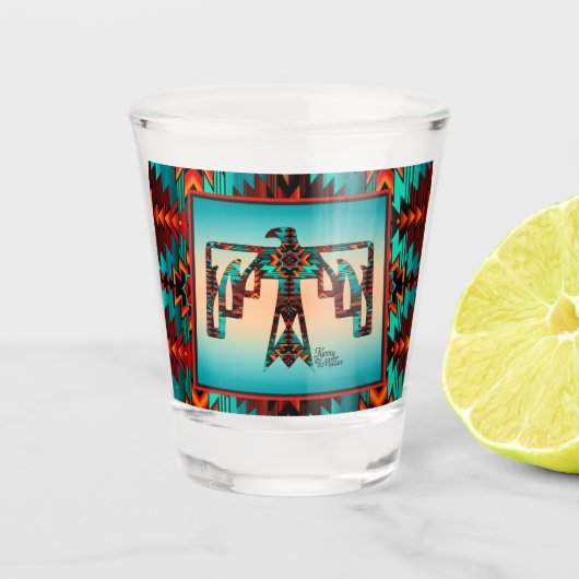 Tribal Thunderbird Shot Glass Schnapsglas (Vorderseite)