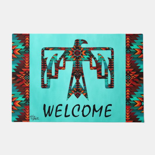 Tribal Thunderbird Welcome Doormat Fußmatte (Vorderseite)