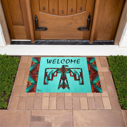 Tribal Thunderbird Welcome Doormat Fußmatte (Außenbereich)
