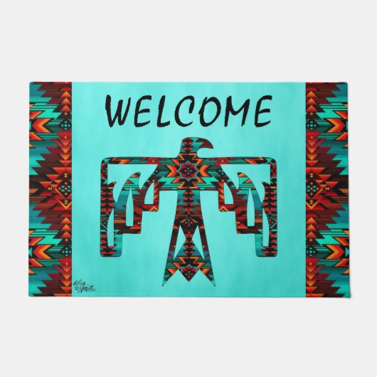 Tribal Thunderbird Welcome Doormat Fußmatte (Vorderseite)