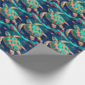Tribal Tide Turtle Geschenkpapier (Ecke)