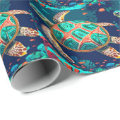Tribal Tide Turtle Geschenkpapier (Rolleneckpunkt)
