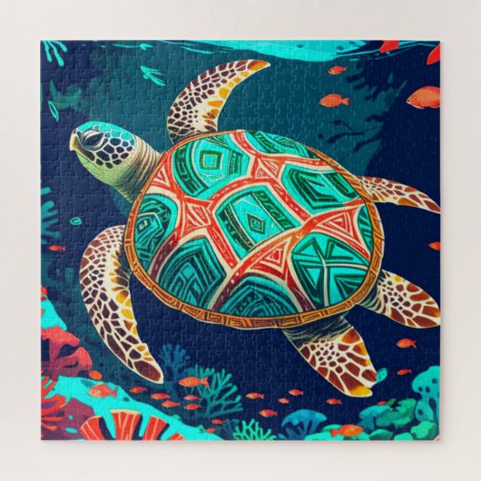 Tribal Tide Turtle Puzzle (Vertikal)