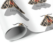 Tribal Tiger Moth Monogram Geschenkpapier (Rolleneckpunkt)