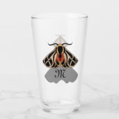 Tribal Tiger Moth Monogram Glas (Rückseite)