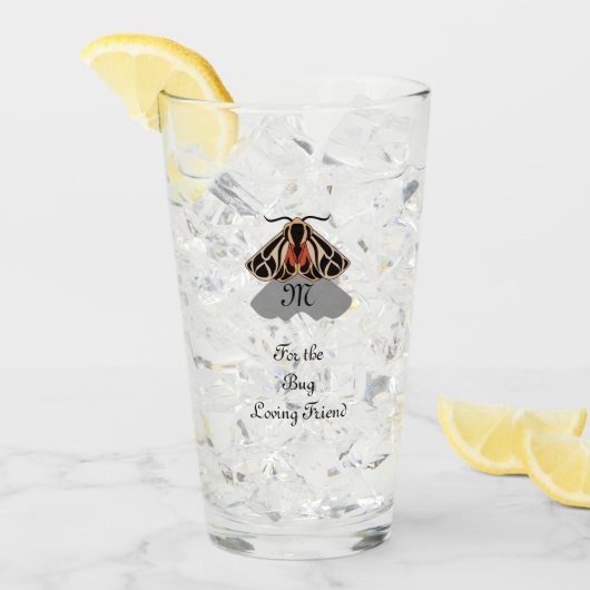 Tribal Tiger Moth Monogram Glas (Vorderseite Ice)