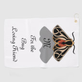 Tribal Tiger Moth Monogram Golfhandtuch (Horizontal)