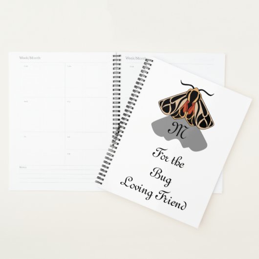Tribal Tiger Moth Monogram Planer (Anzeige)