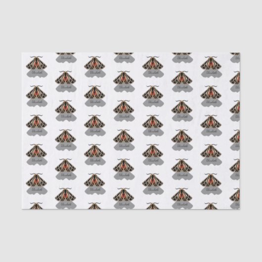 Tribal Tiger Moth Monogram Seidenpapier (Vorderseite)