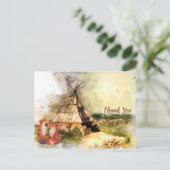 Tribal Tipi, Füchse und Heart Arrow Boho Vielen Da Postkarte (Stehend Vorderseite)