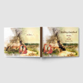 Tribal Tipi und Füchse in Liebe Boho Teepee Weddin Gästebuch (Voll)