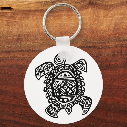 Tribal Tortuga Schlüsselanhänger (Vorderseite)